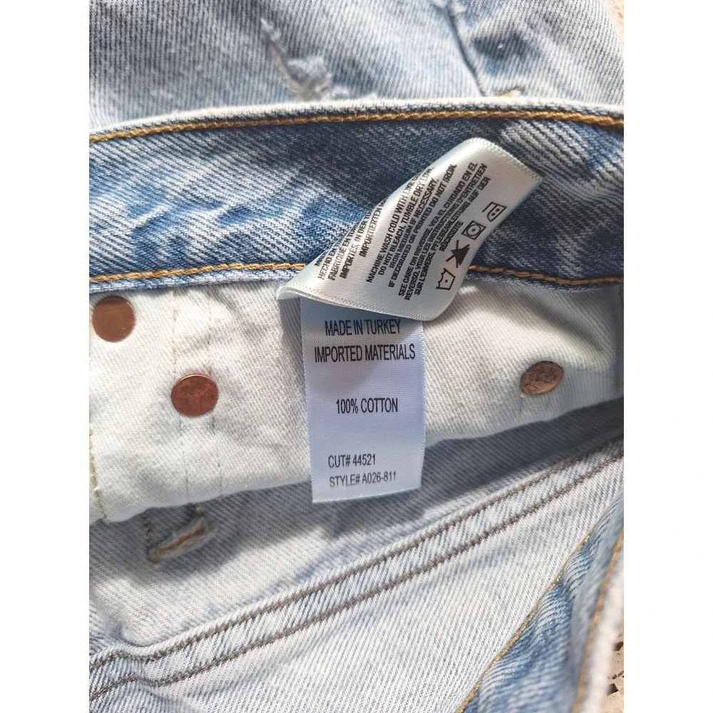Agolde Parker Vintage Cut Off Distressed Denim Jean Short